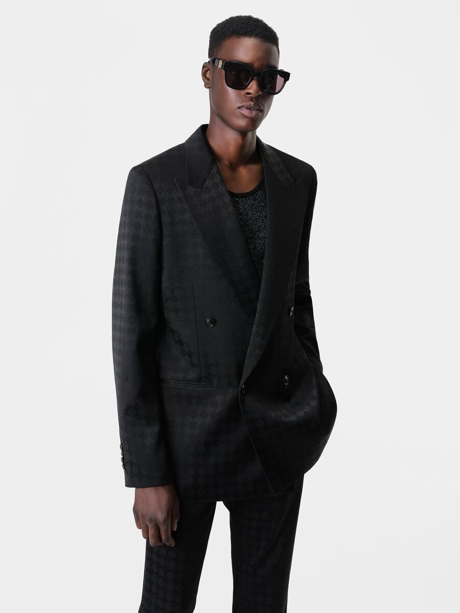 BLAZER À DOUBLE BOUTONNAGE TONAL MA QUAD