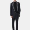 Blazer à simple boutonnage avec revers orné
