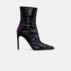 BOTTINES À TALON AIGUILLE « MA » AVEC MOTIF CROCODILE EN RELIEF POUR FEMMES