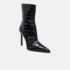 BOTTINES À TALON AIGUILLE « MA » AVEC MOTIF CROCODILE EN RELIEF POUR FEMMES