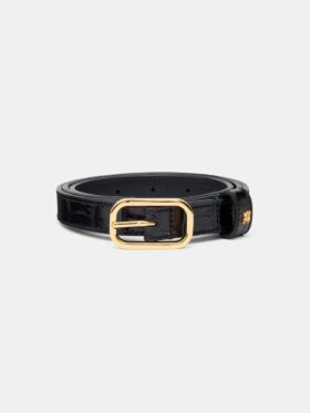 CEINTURE DE 2 CM À MOTIF CROCODILE GAUFRE