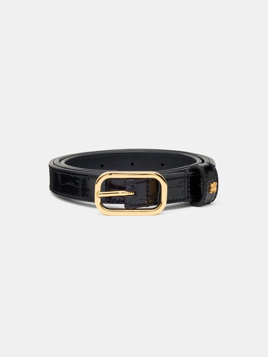 CEINTURE DE 2 CM À MOTIF CROCODILE GAUFRE