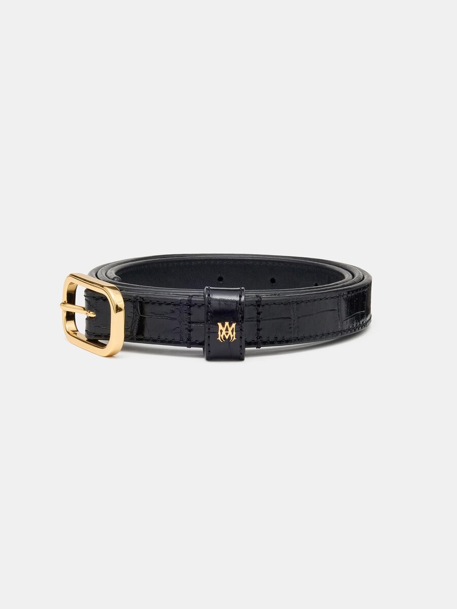 CEINTURE DE 2 CM À MOTIF CROCODILE GAUFRE