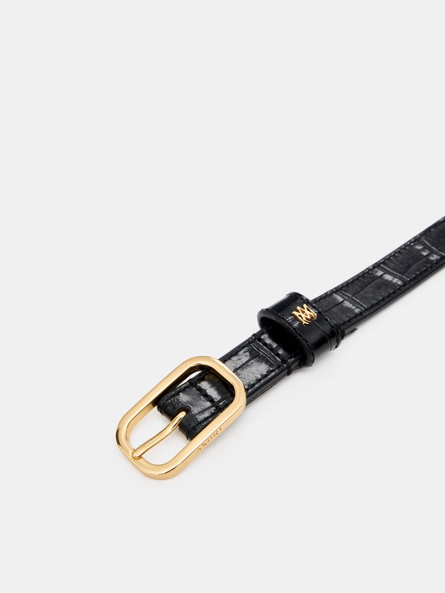 CEINTURE DE 2 CM À MOTIF CROCODILE GAUFRE