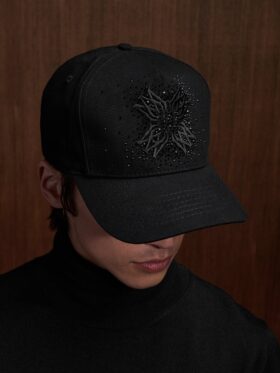 CHAPEAU EN TOILE MA QUAD CRYSTAL