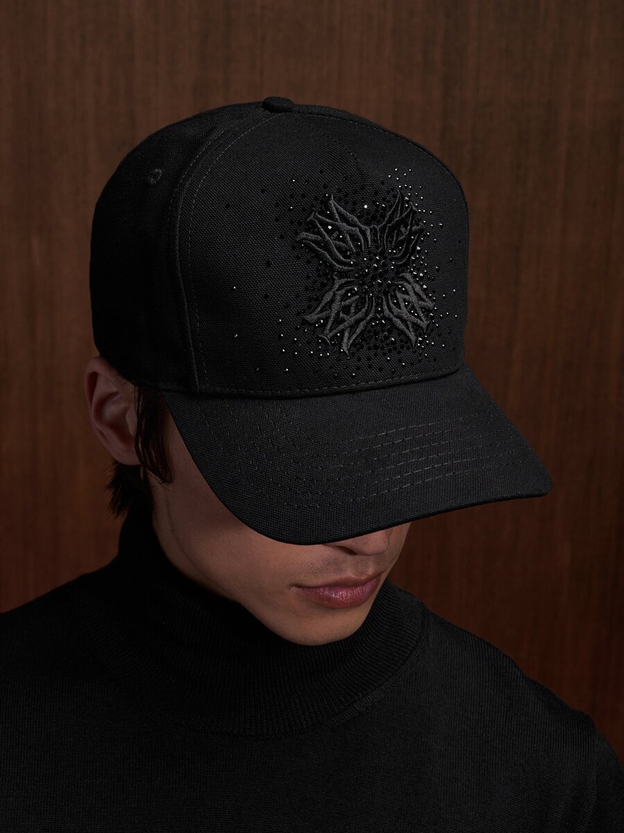 CHAPEAU EN TOILE MA QUAD CRYSTAL