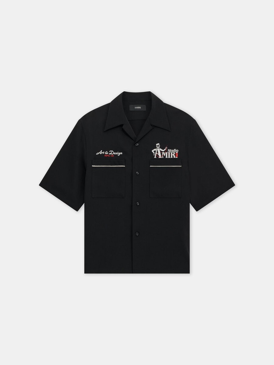 CHEMISE DE CAMP EN CRÊPE AMIRI STUDIO
