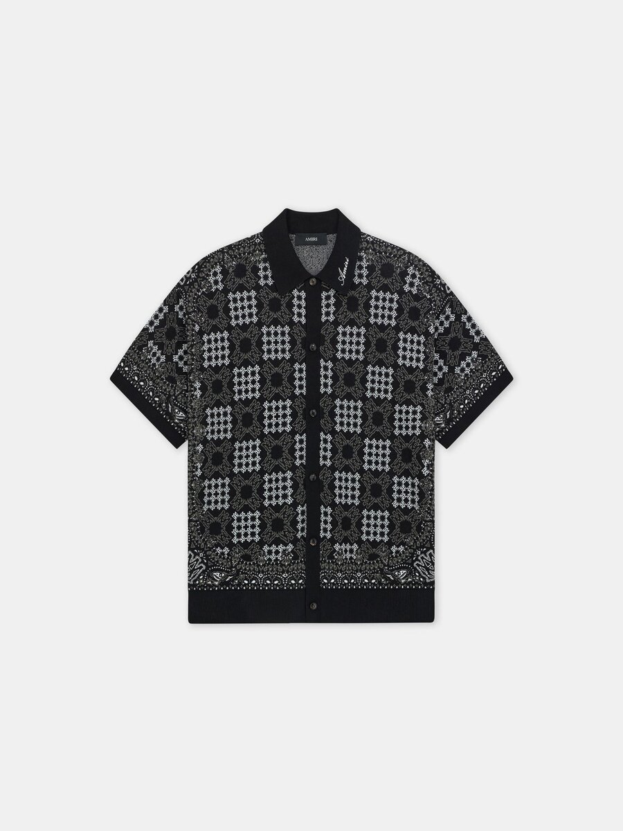 CHEMISE EN MAILLE À CARREAUX MA QUAD