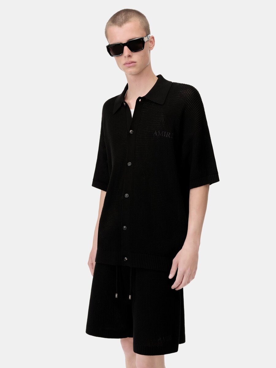 CHEMISE EN MAILLE CROCHETÉE AMIRI