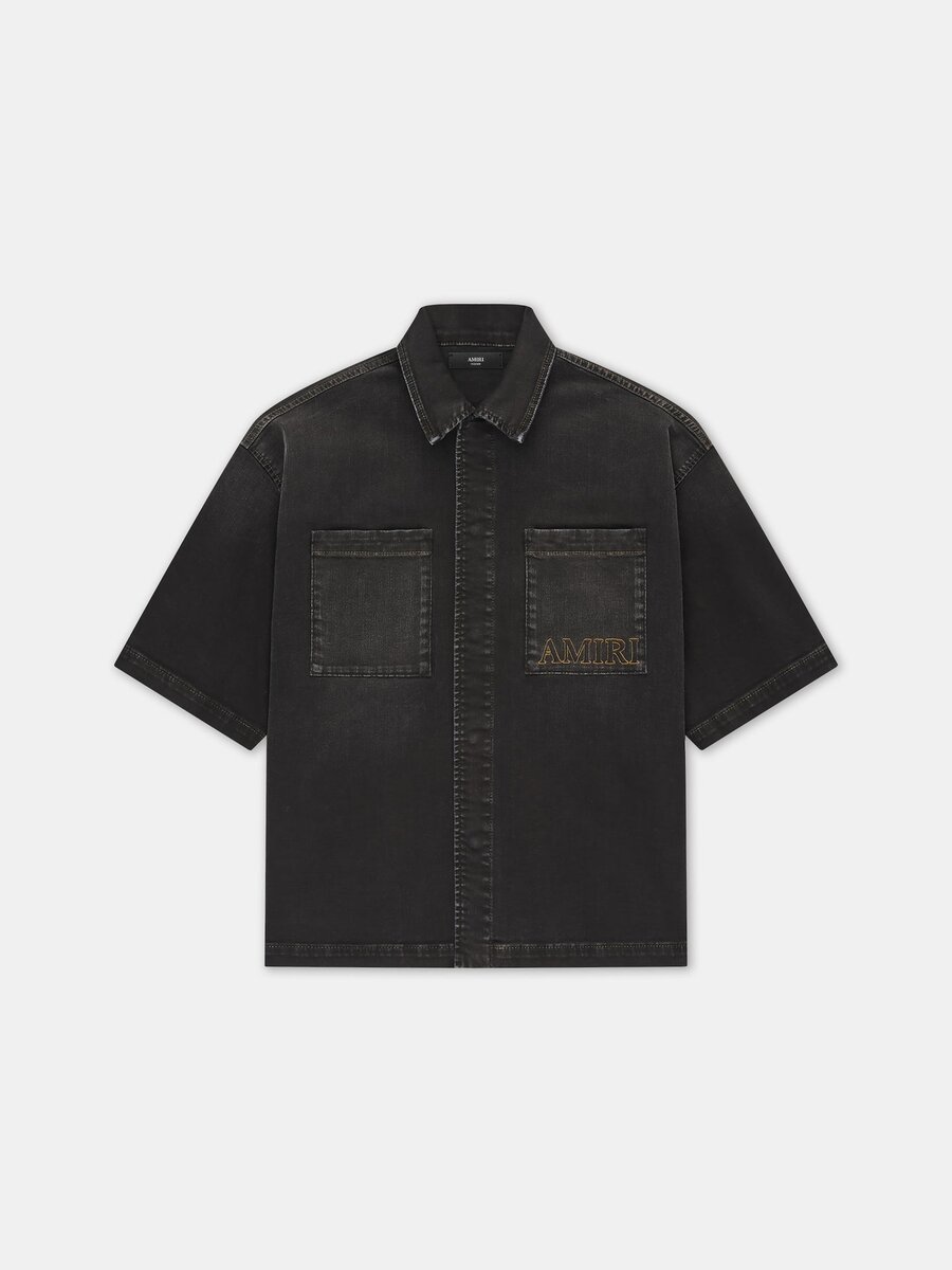 CHEMISE À MANCHES COURTES ET BOUTONS-PRESSION AMIRI 3D