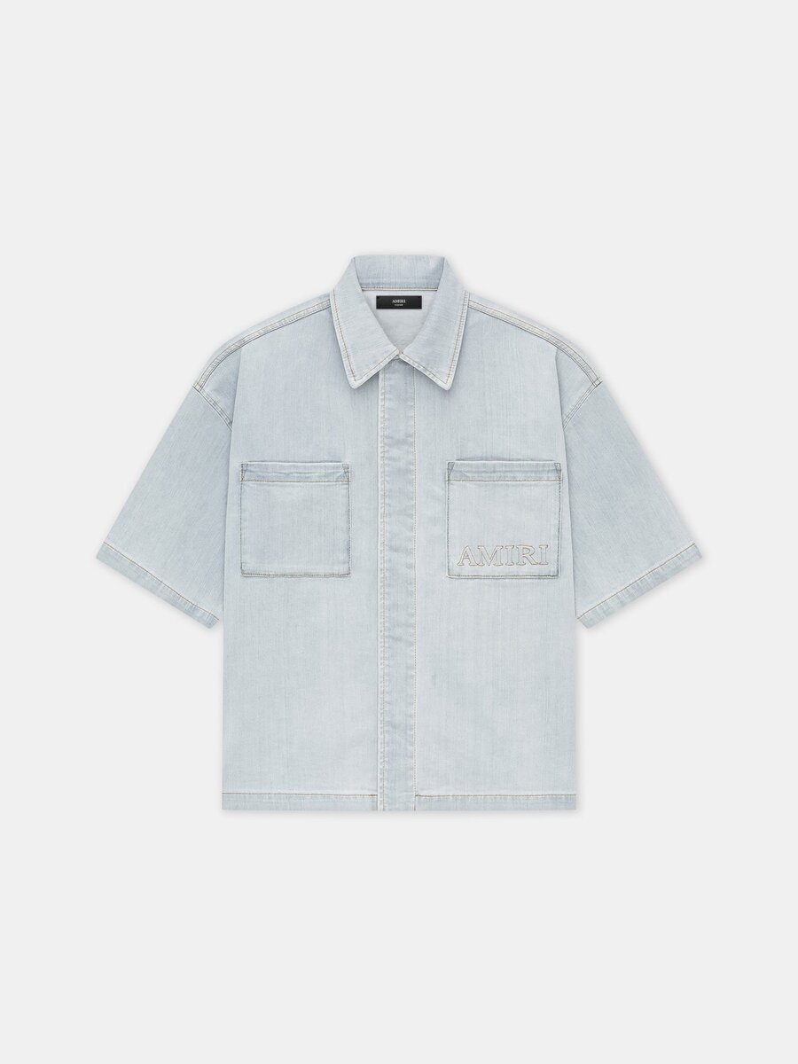 CHEMISE À MANCHES COURTES ET BOUTONS-PRESSION AMIRI 3D