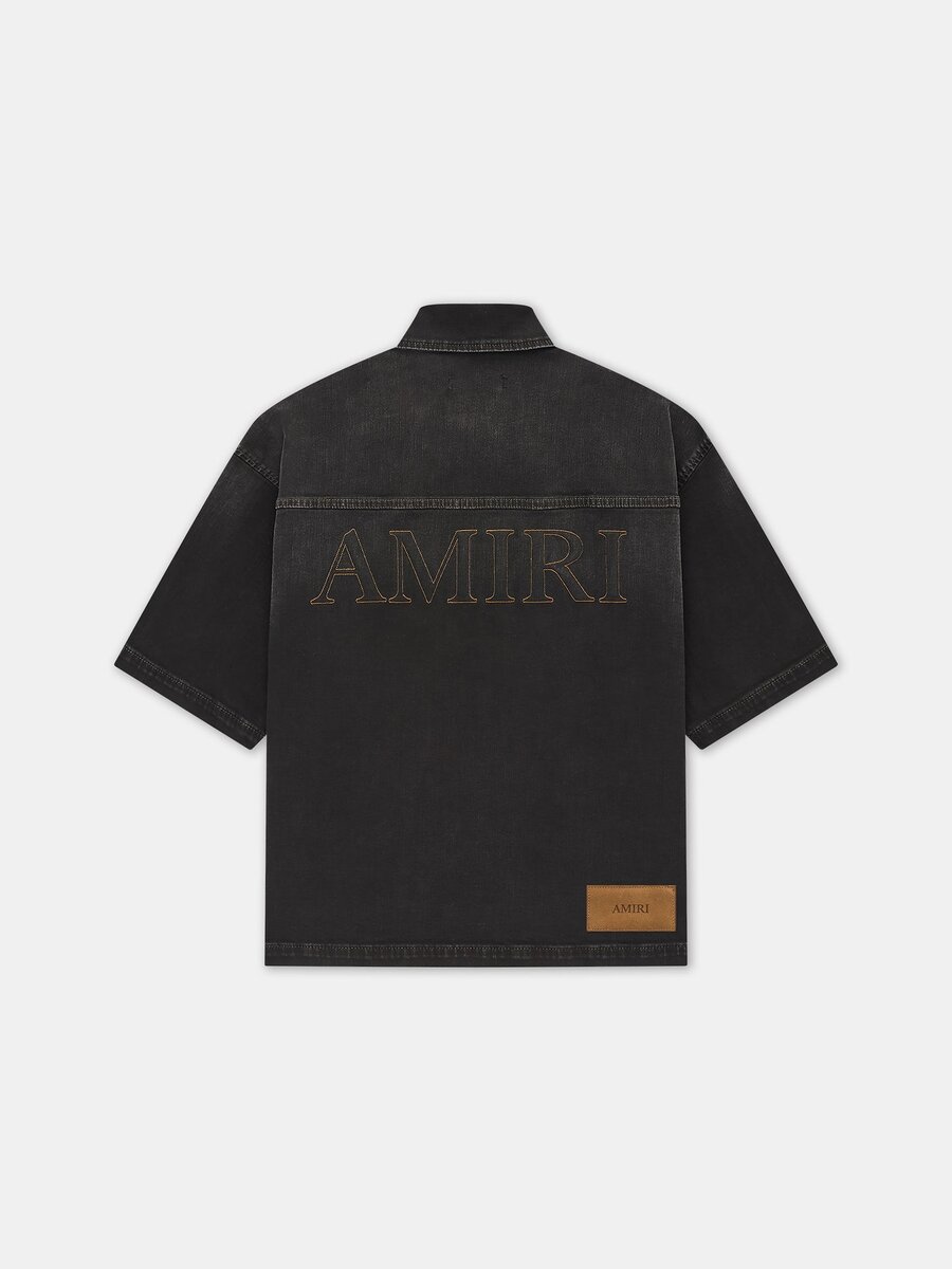 CHEMISE À MANCHES COURTES ET BOUTONS-PRESSION AMIRI 3D