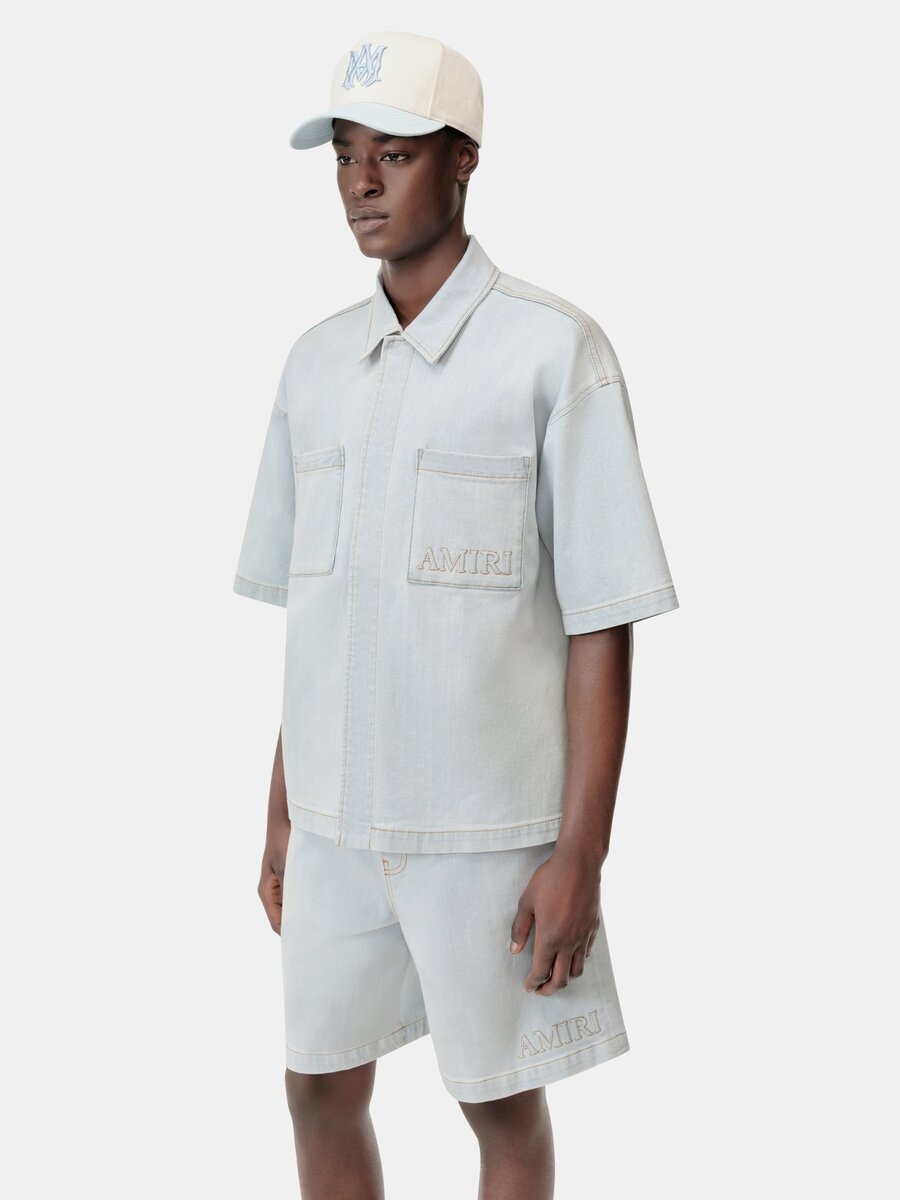 CHEMISE À MANCHES COURTES ET BOUTONS-PRESSION AMIRI 3D