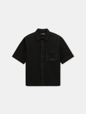 CHEMISE SURMESURÉE EN LIN AVEC LOGO SCRIPT