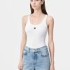 DÉBARDEUR À COULISSES BRODÉ « MA » POUR FEMME