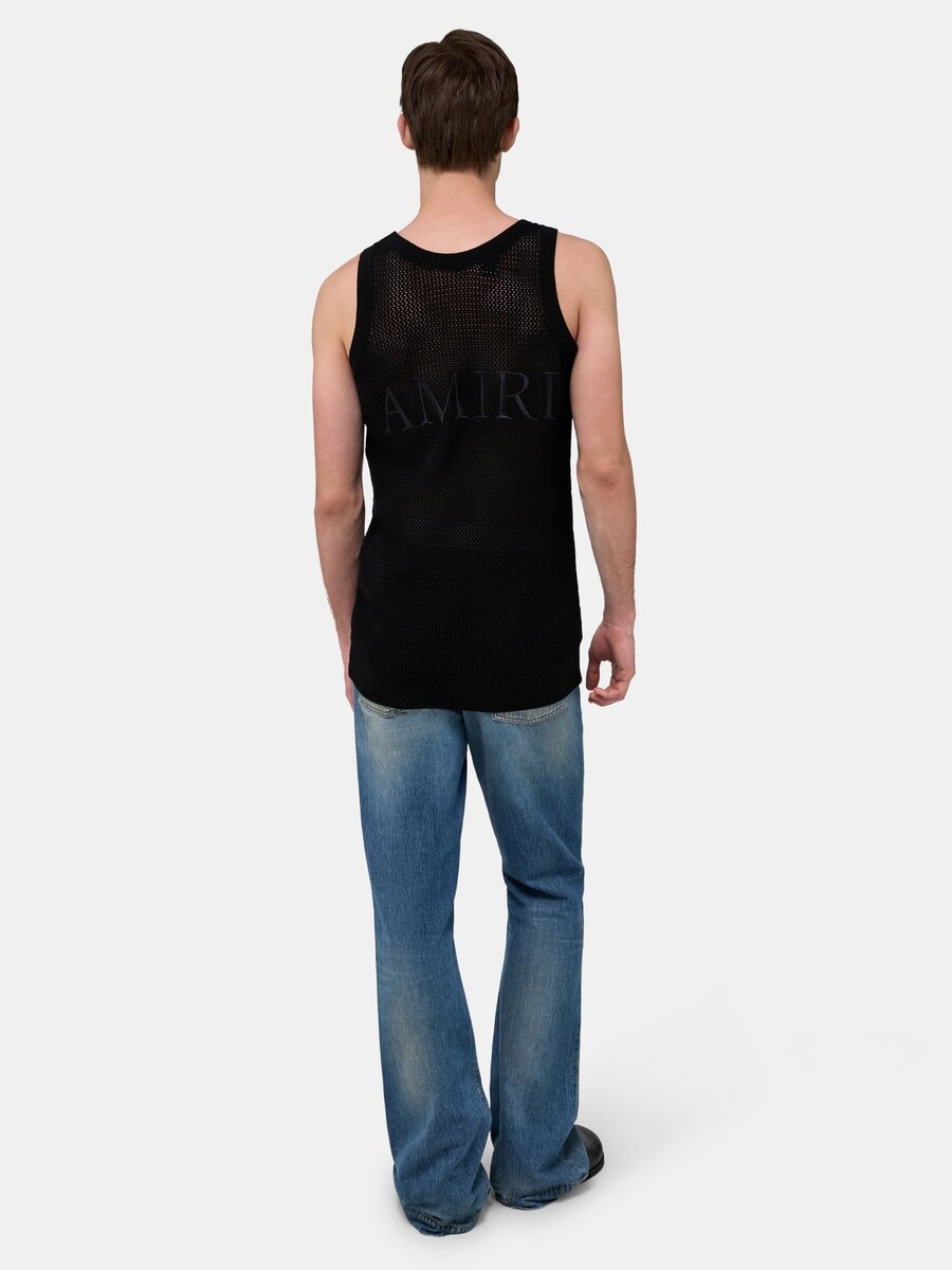 DÉBARDEUR EN MAILLE CROCHETÉE AMIRI