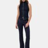 HAUT À FERMETURE ÉCLAIR EN DENIM BRUT AMIRI POUR FEMME