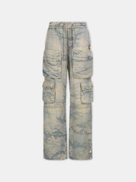 JEAN CARGO BAGGY EN JACQUARD CAMOUFLAGE