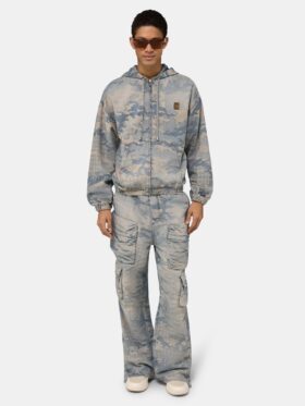 JEAN CARGO BAGGY EN JACQUARD CAMOUFLAGE