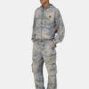 JEAN CARGO BAGGY EN JACQUARD CAMOUFLAGE