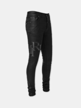 JEAN SKINNY AVEC LOGO DÉCALÉ ET EFFET CIRE