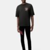 JEAN SKINNY AVEC LOGO DÉCALÉ - Noir Rouge