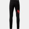 JEAN SKINNY AVEC LOGO DÉCALÉ - Noir Rouge