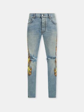 JEAN SKINNY FLAMES EMB