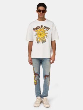 JEAN SKINNY FLAMES EMB