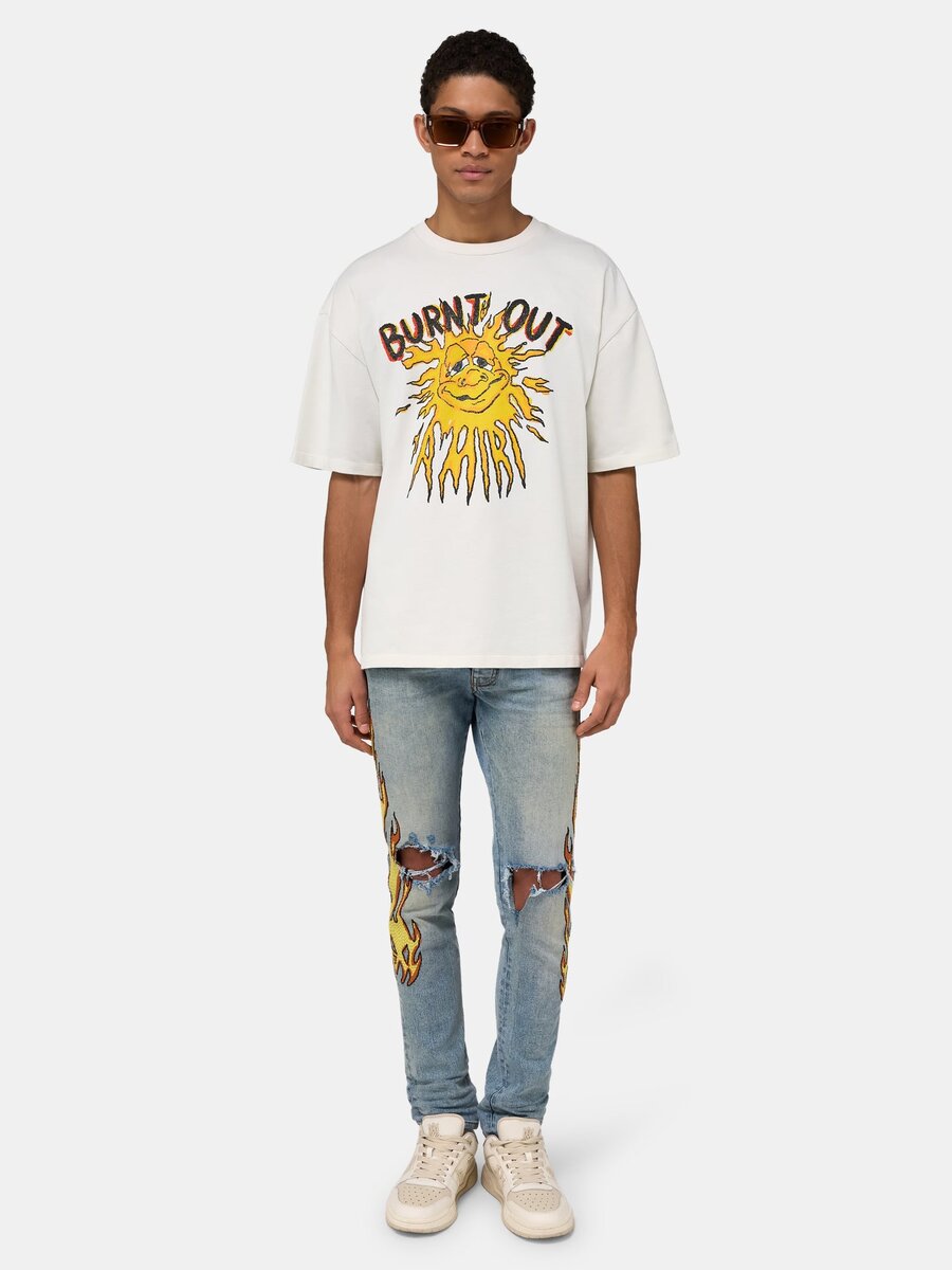 JEAN SKINNY FLAMES EMB