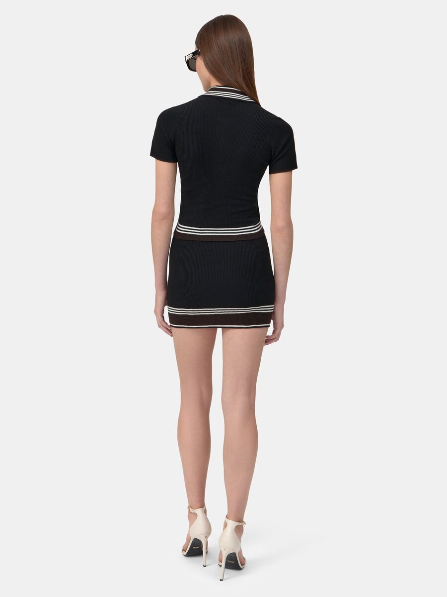 JUPE MINI À RAYURES MA POUR FEMME