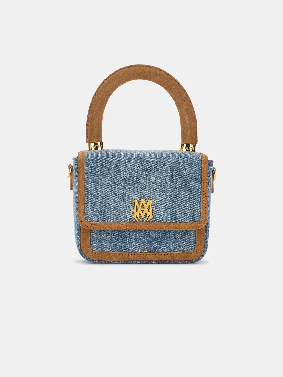 MICRO MA EN DENIM ET SUÈDE POUR FEMME