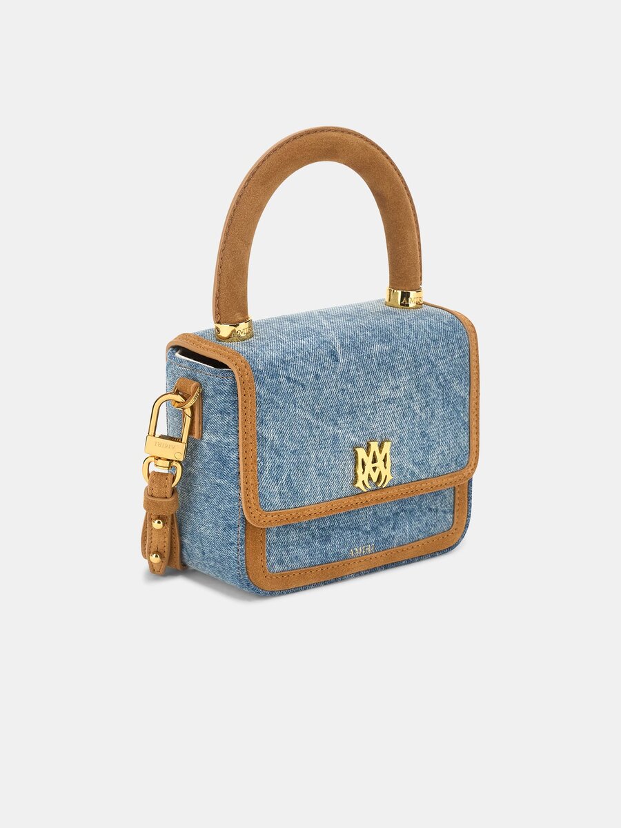 MICRO MA EN DENIM ET SUÈDE POUR FEMME