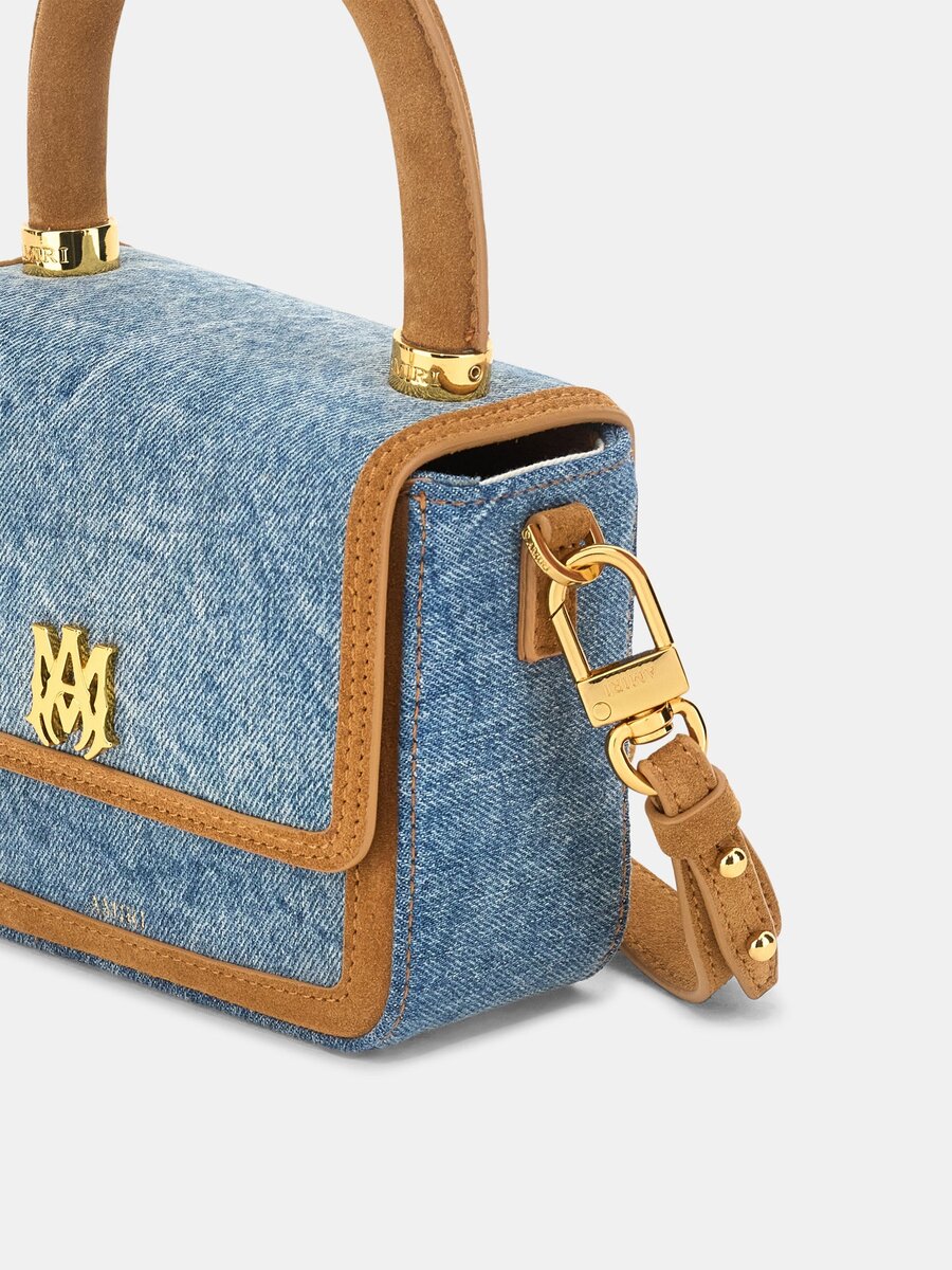 MICRO MA EN DENIM ET SUÈDE POUR FEMME
