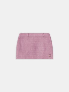 MINI-JUPE EN SUÈDE CROC POUR FEMME