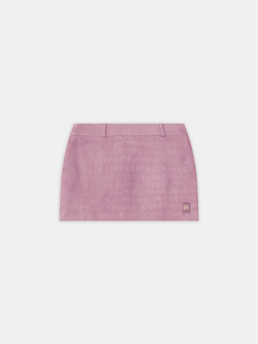 MINI-JUPE EN SUÈDE CROC POUR FEMME