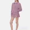 MINI-JUPE EN SUÈDE CROC POUR FEMME