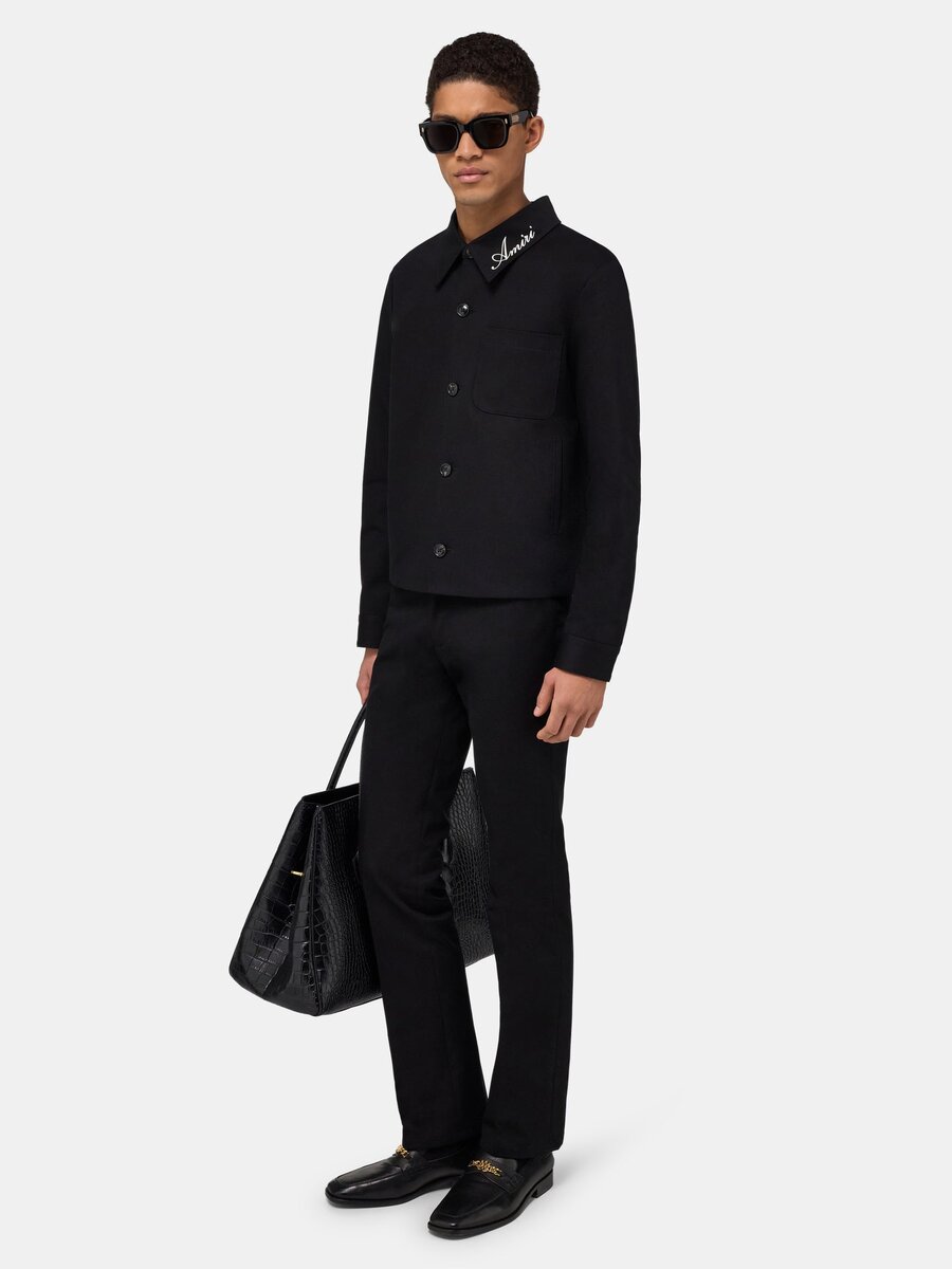VESTE CHEMISE À COL SCRIPT