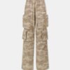 PANTALON CARGO CAMOUFLAGE À CORDON DE SERRAGE