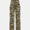 PANTALON CARGO CAMOUFLAGE À POCHES MULTIPLES