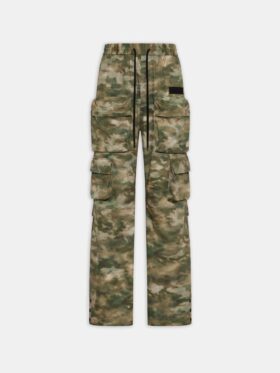 PANTALON CARGO CAMOUFLAGE À POCHES MULTIPLES