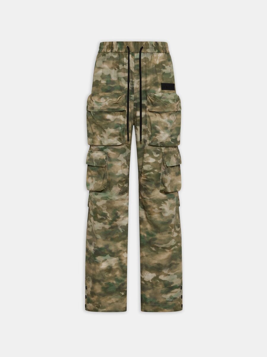 PANTALON CARGO CAMOUFLAGE À POCHES MULTIPLES