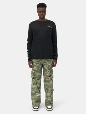 PANTALON CARGO CAMOUFLAGE À POCHES MULTIPLES