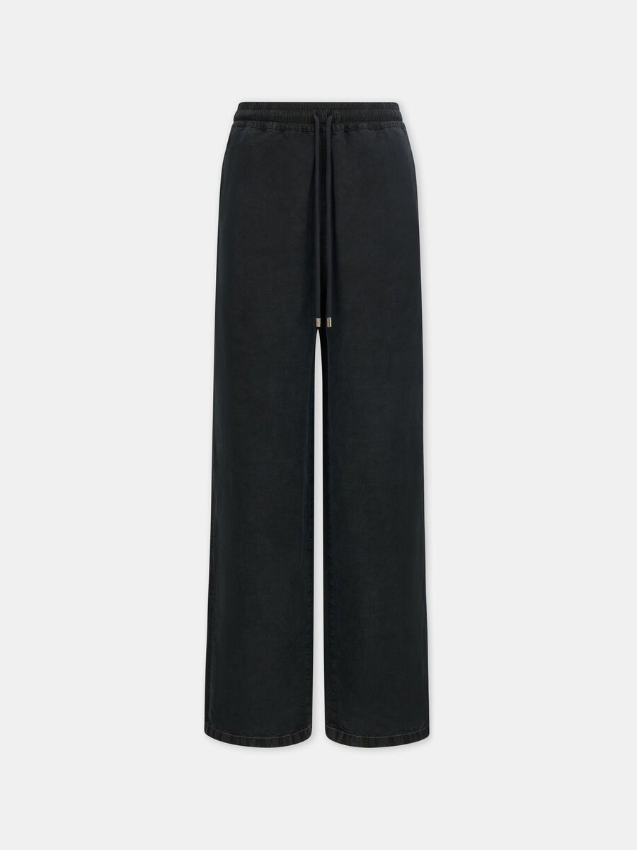 PANTALON DE MODE DÉCONTRACTÉ EN LIN AVEC LOGO SCRIPT