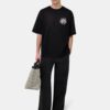 PANTALON DE MODE DÉCONTRACTÉ EN LIN AVEC LOGO SCRIPT