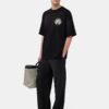 PANTALON DE MODE DÉCONTRACTÉ EN LIN AVEC LOGO SCRIPT