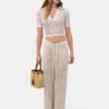 PANTALON EN MAILLE CROCHETÉE AMIRI POUR FEMME