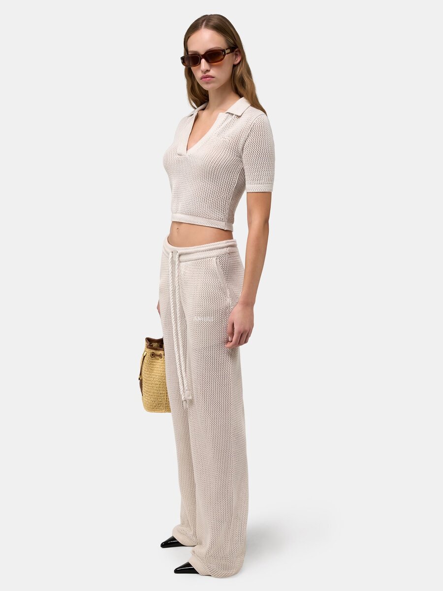 PANTALON EN MAILLE CROCHETÉE AMIRI POUR FEMME