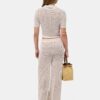 PANTALON EN MAILLE CROCHETÉE AMIRI POUR FEMME