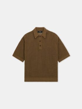 POLO EN MAILLE CROCHETÉE AMIRI